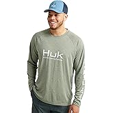 Huk Men's Americana Flag Pursuit | Long Sleeve Performance Fishing Shirt with +30 UPF Sun Protection