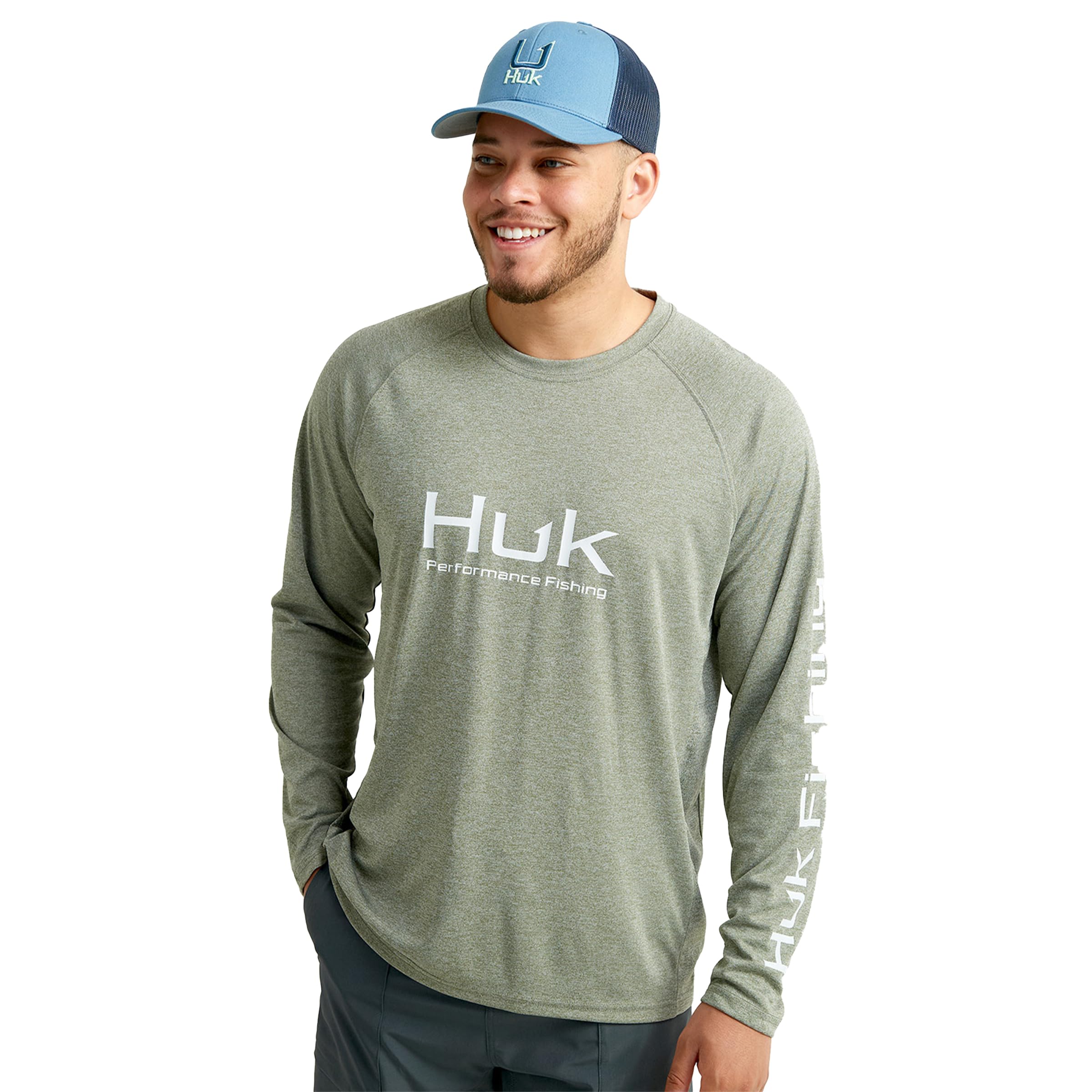 HUK Pursuit Heather Long Sleeve Shirt, Fishing Shirt for Men Image