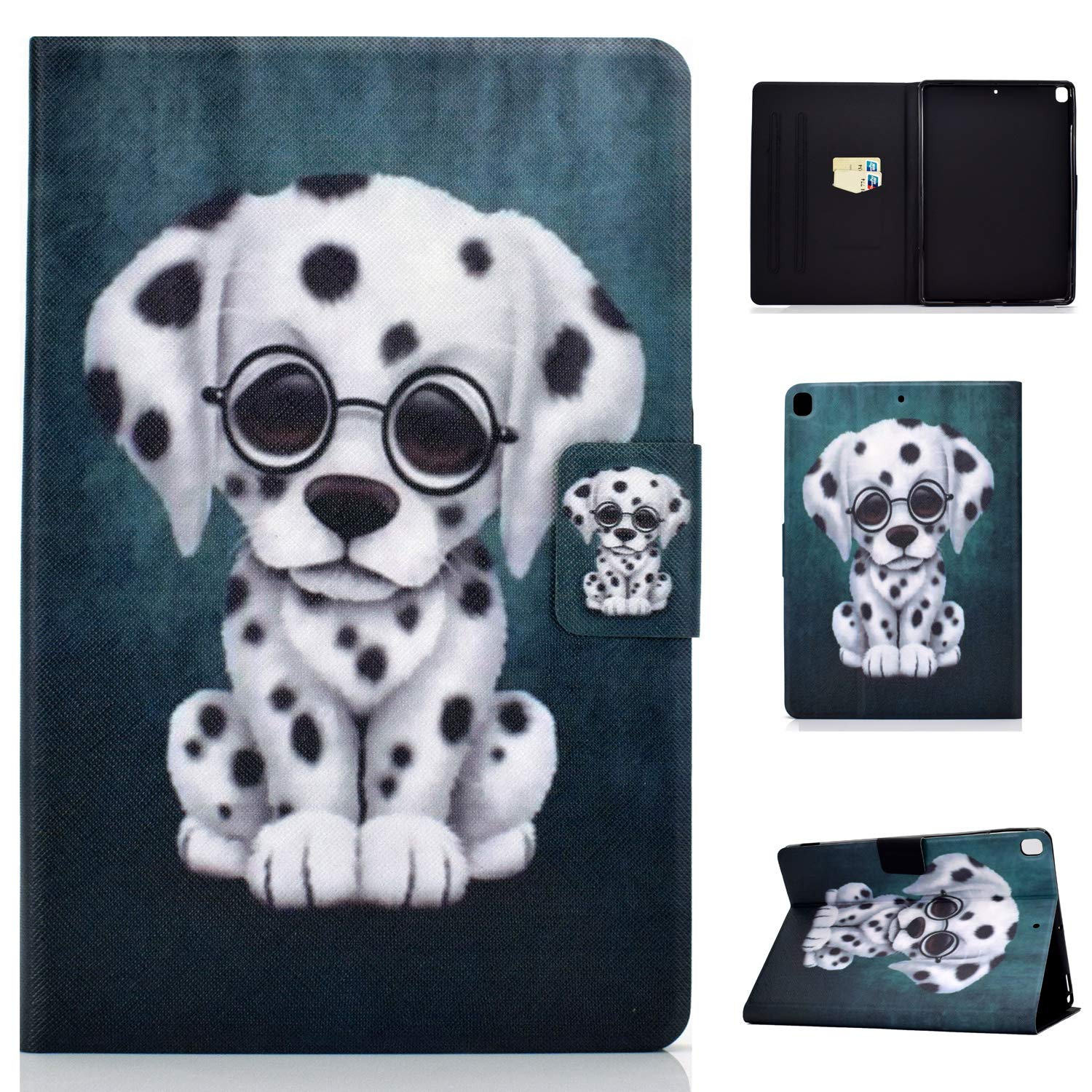 Bspring Case Fit New iPad 7th Generation 10.2" 2019 / iPad 10.2 Case, Slim Lightweight Smart Shell Stand Cover with TPU Back Protector for iPad 10.2 2019(Auto Wake/Sleep) Dalmatian — image 1