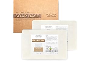 velona 10 LB - Coconut Milk Glycerin Soap Base SLS/SLES Free | Melt and Pour | Natural Bar for The Best Result for Soap Making
