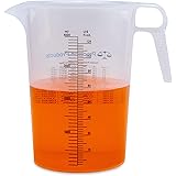 One Gallon 128oz Measure Pitcher - Convenient Conversion Chart - Strong Food Grade - Great For Lawn, Pool Chemicals - Ag - Ly