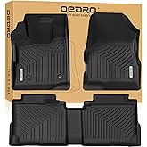 OEDRO Floor Mats Fit for 2012-2017 Chevrolet Equinox L/LS/LT/LTZ/Premier & 12-17 GMC Terrain SL/SLE/SLT/Denali, TPE All-Weather Custom Fit Floor Liners Car Mats, 1st & 2nd Row Mats Accessories, Black