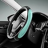 Road Comforts Car Steering Wheel Cover - Microfiber Leather Steering Wheel Wrap Sports 14.5-15 Inch Steering Wheel Cover Non-Slip for Men Women Mint Color