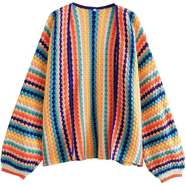 トップス FRONT WAVE CROCHET LIKE KNIT CARDIGAN QIANSIQIANBO Womens Crochet Summer Cardigan Sweaters Open