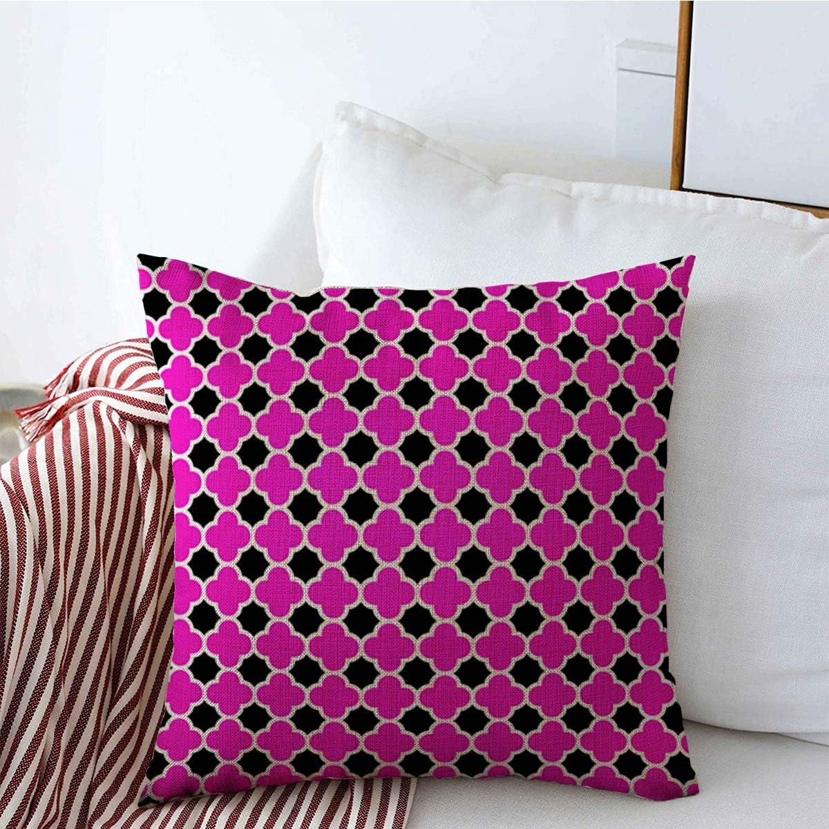 Amazon Com Decorative Throw Pillow Cover This Pink Black