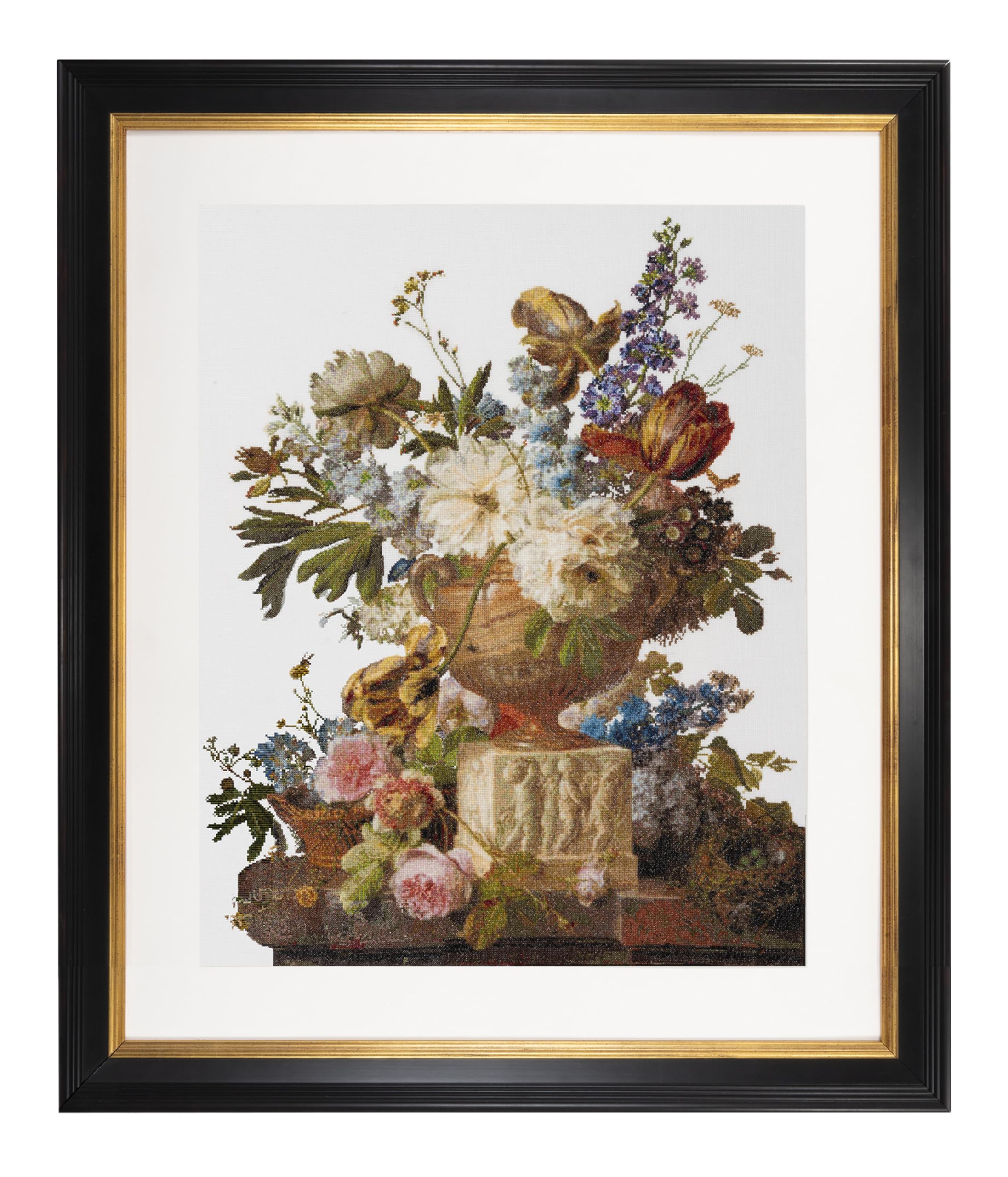 Thea GOUVERNEUR SINCE 1959 Thea Gouverneur - Counted Cross Stitch Kit - Flower Still-life with an Alabaster Vase - Linen - 36 count - For Adults - 580 — image 1