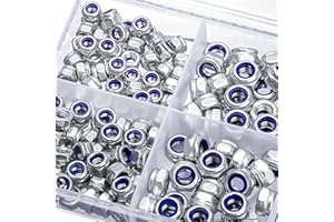 A Collection of 150 Stainless Steel Metric for Locknuts, Equipped with Hex Heads for Nylon Insert Nuts in Sizes M4, M5, and M