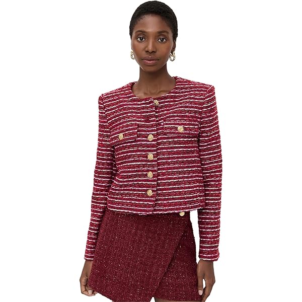 Amazon.com: Cinq a Sept Women's JUNIA JACKET, Berry Fizz, 2