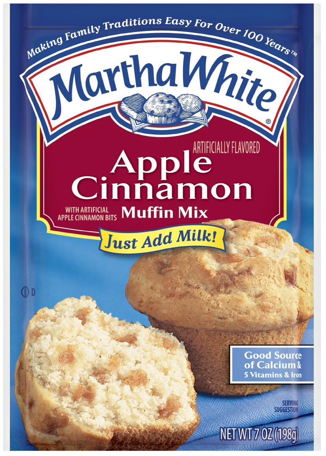 Martha White Muffin Mix Apple Cinnamon, 7 Oz Grocery