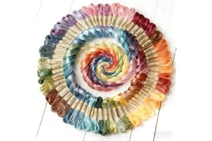 36 Colors 100% Cotton Embroidery Thread Set – Colorfast Cross Stitch Floss for Hand Embroidery & DIY Crafts