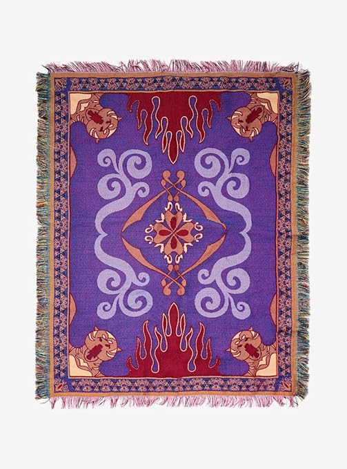 Amazon Com Disney Aladdin Magic Carpet Woven Tapestry Throw Blanket Kitchen Dining