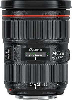 EF 24-70mm f/2.8L II USM - Objetivo para Canon (Distancia Focal 24-70mm, Apertura f/2.8-22, Zoom óptico 3X,diámetro: 82mm) Negro