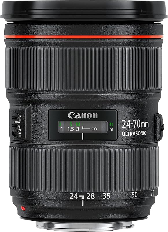 EF 24-70mm f/2.8L II USM - Objetivo para Canon (Distancia Focal 24-70mm, Apertura f/2.8-22, Zoom óptico 3X,diámetro: 82mm) Negro
