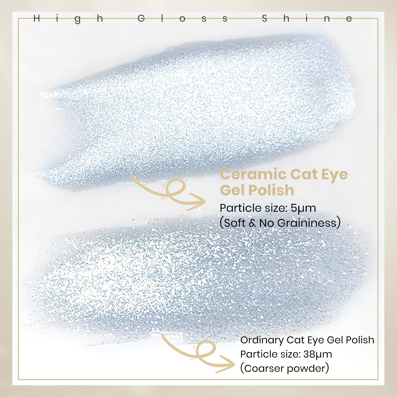 MIZHSE Cat Eye Gel Nail Polish, 8 Colors Ceramic Magnetic Gel Polish Set with Magnet Stick, Crystal Shimmery Silver Brown Green Purple Colors Nail Gel Soak Off Nail Art Salon Home Gift for Women - Image 6