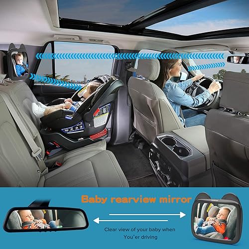 Rearview Mirror Car Seat Mirrors Safe Baby Car Camera Adjustable