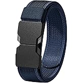 LionVII Quick Release Elastic Belt, Men Stretch Belts with Buckle Fit Through Belt Loops, Adjustable Trim to Fit 28-48" Waist
