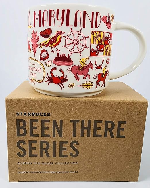 Amazon Com Starbucks Maryland Mug Been There Series Across The Globe Collection Coffee Cups Mugs