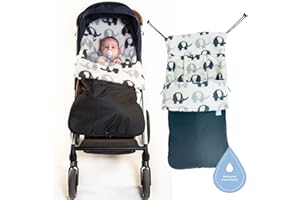 Buggysnuggle Universal Explorer Waterproof Baby Stroller Footmuff Bunting Bag, 2-in-1 Seat Liner & Pushchair Footmuff to Keep Baby Warm & Dry, Elephant Stomp