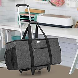 LUXJA Rolling Tote Compatible with Cricut Maker
