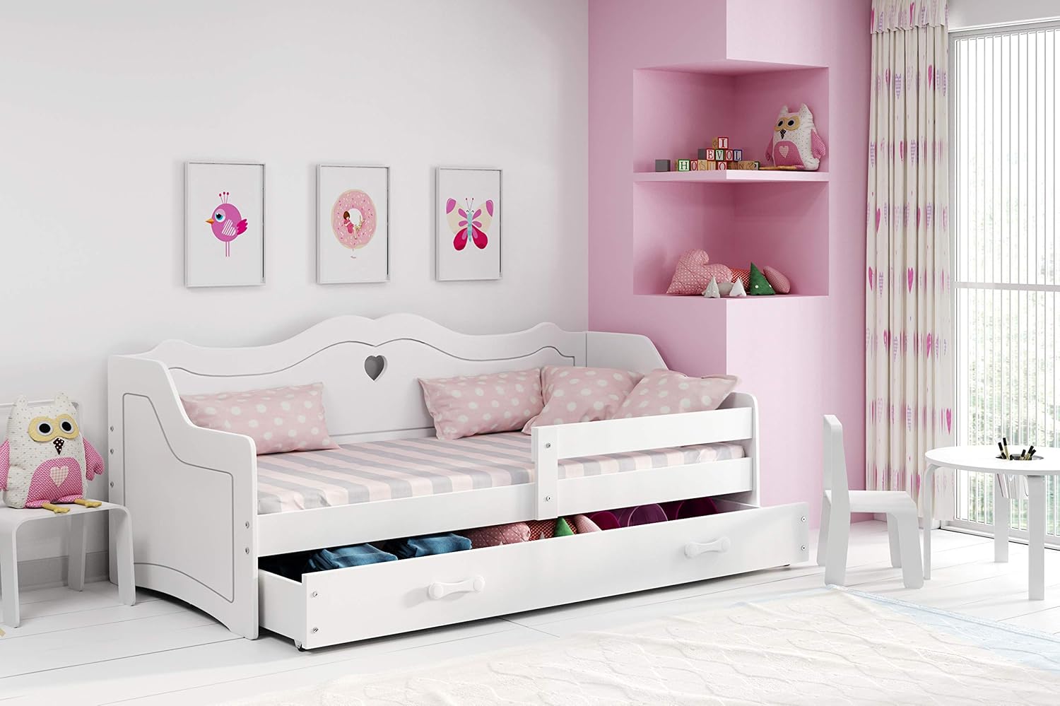 Interbeds Lit Enfant Julie 80x160 Avec Matelas Sommier Et Tiroir En Blanc Chambre D Enfant Lits Napravi Rs