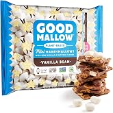 GoodMallow Mini Vegan Marshmallows - Kosher Halal Dairy &amp; Gluten Free Healthy Mini Marshmallows - Natural Gelatin Free for Hot Chocolate, Smores, Campfire, Baking - Non-Artificial (Mini Pack of 1)