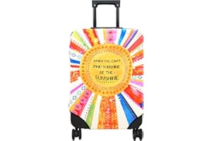 hswosnas Luggage Cover Approved Travel Suitcase Protector Natural Bohemia Sunshine Elastic Washable Baggage Covers for 18-20 inch Luggage(XL)