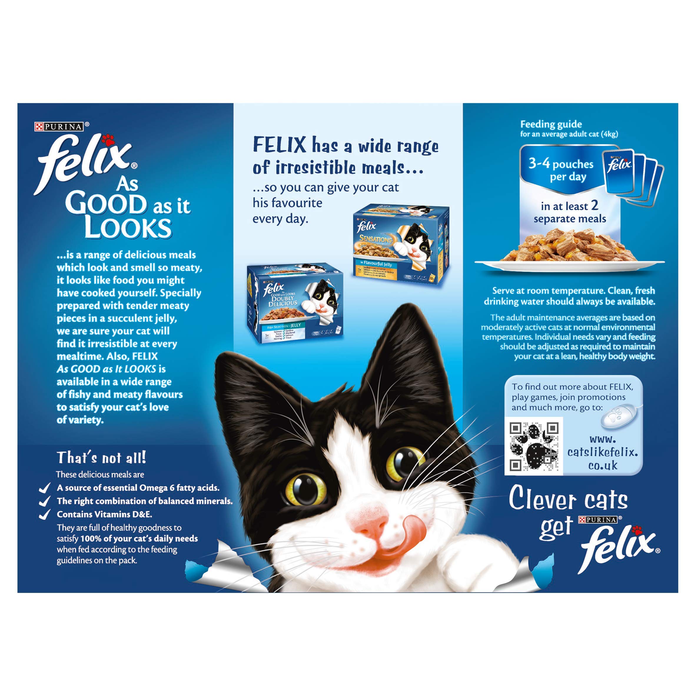 felix senior cat food 44 pouches