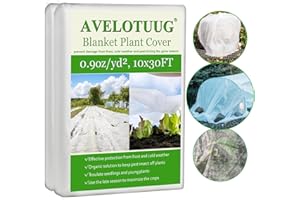 AVELOTUUG Plant Covers Freeze Protection, 10ft×30ft Frost Blankets for Outdoor Plants, 0.9oz/yd² Garden Fabric Plant Floating Row Cover, Winter Frost Cloth Plant Freeze Protection for Cold Weather