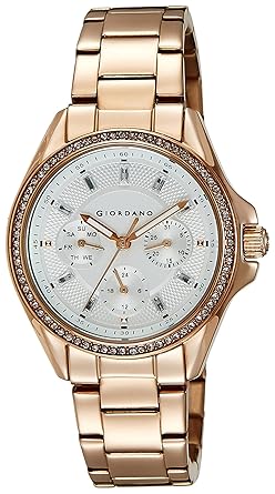 Giordano Analog Silver Dial Womens Watch - 2721-33