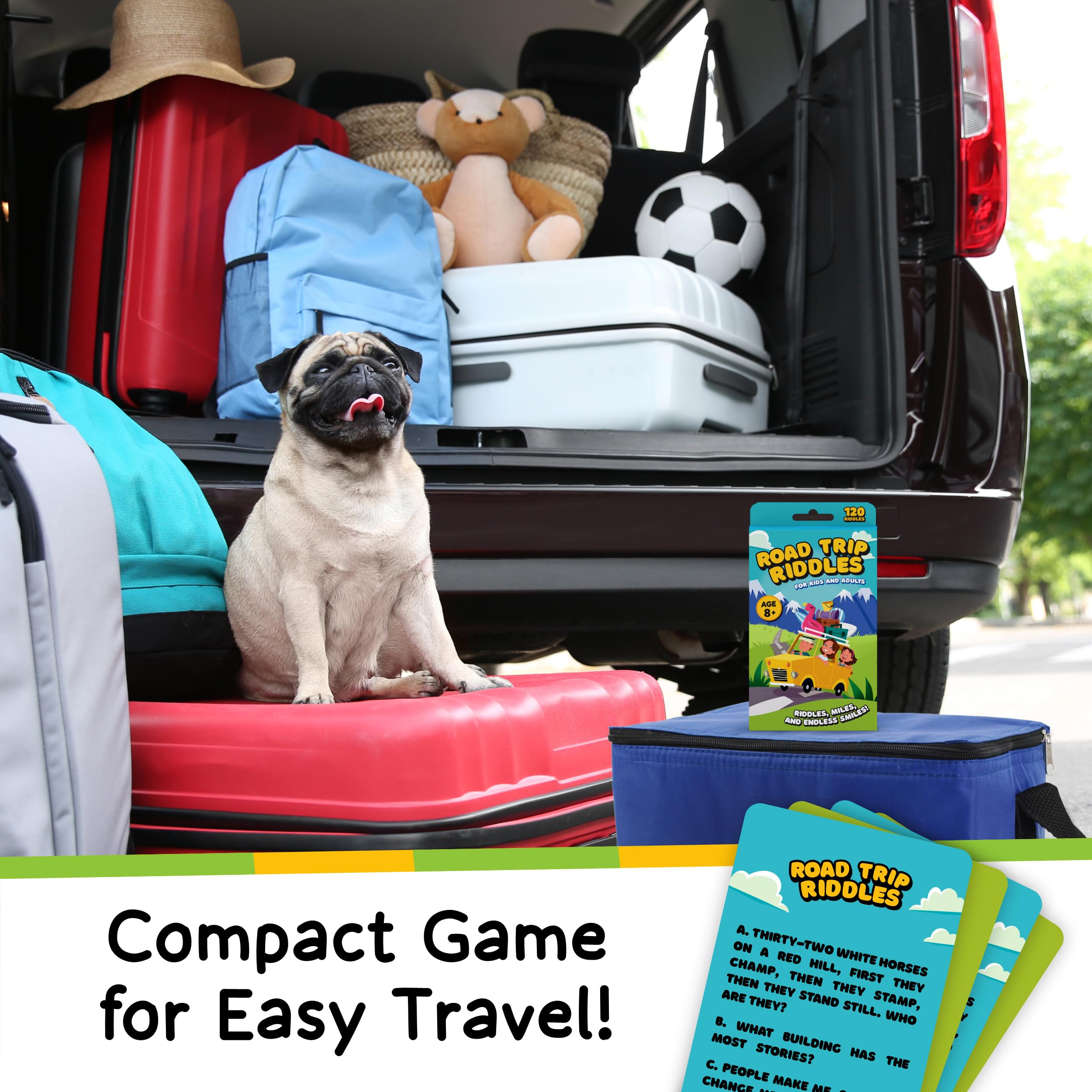 WELL BALANCED 120 Road Trip Riddles - Road Trip Car Game for Kids