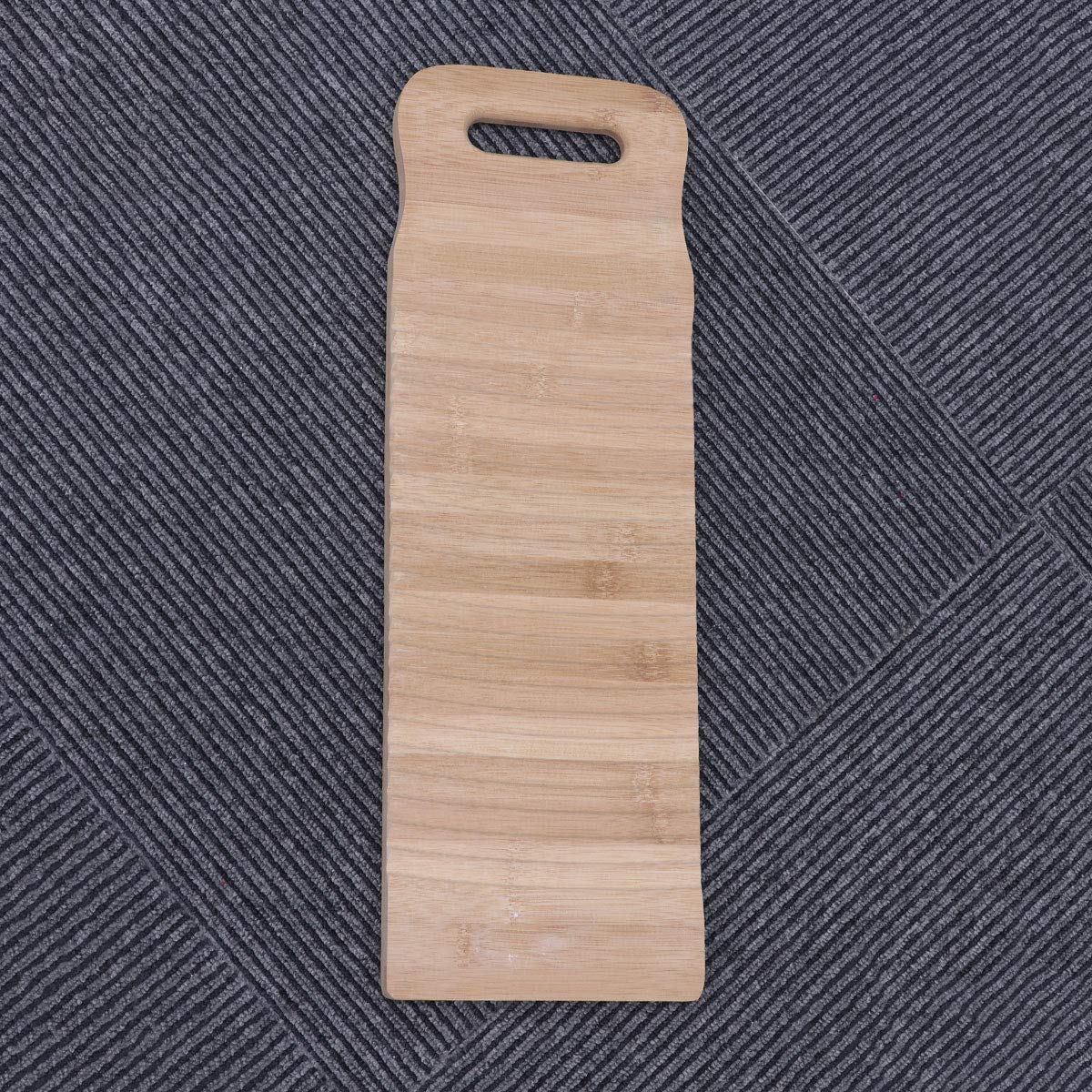 Bambus Waschbrett 40x15cm - Natürliches Wäschewaschbrett Aus Holz