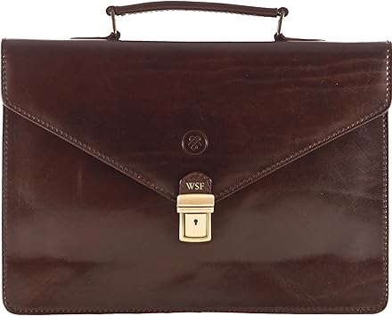 Personalized leather briefcase Clearance