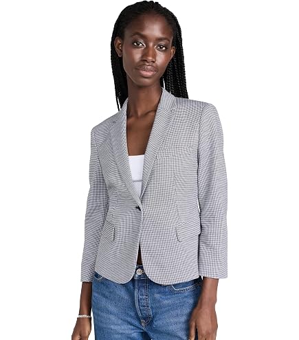 Theory Women's Seer Shrunken Blazer, Navy, 0 at Amazon Women's