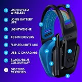 Logitech G535 Lightspeed Wireless Gaming Headset Black/Blue view 6