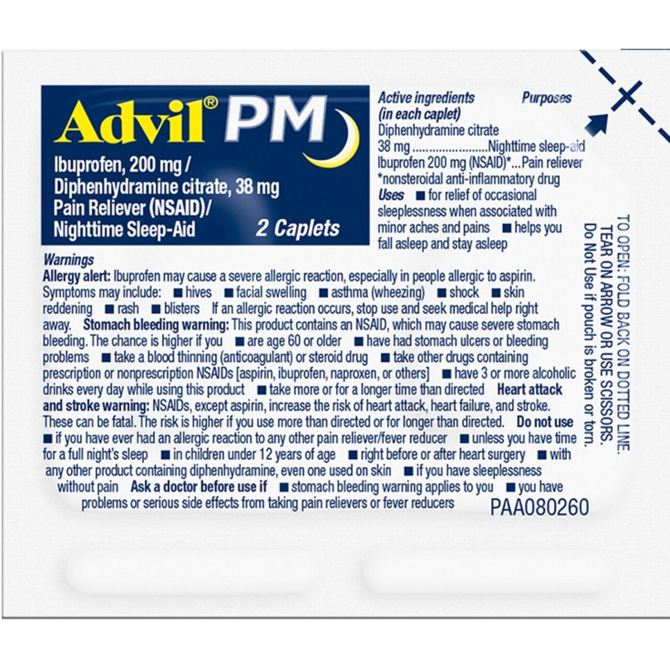 Advil Pain Reliever and Fever Reducer, Ibuprofen 200mg for Pain Relief - 300 Count, Advil PM Pain Reliever and Nighttime Sleep Aid, Ibuprofen for Pain Relief and Diphenhydramine Citrate - 2 Count