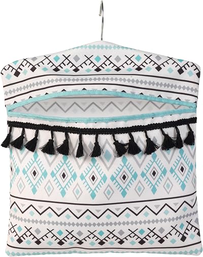 Beldray Aztec Peg Bag Washing Line Hanger Multicolour 33x30cm Holds 100 Pegs