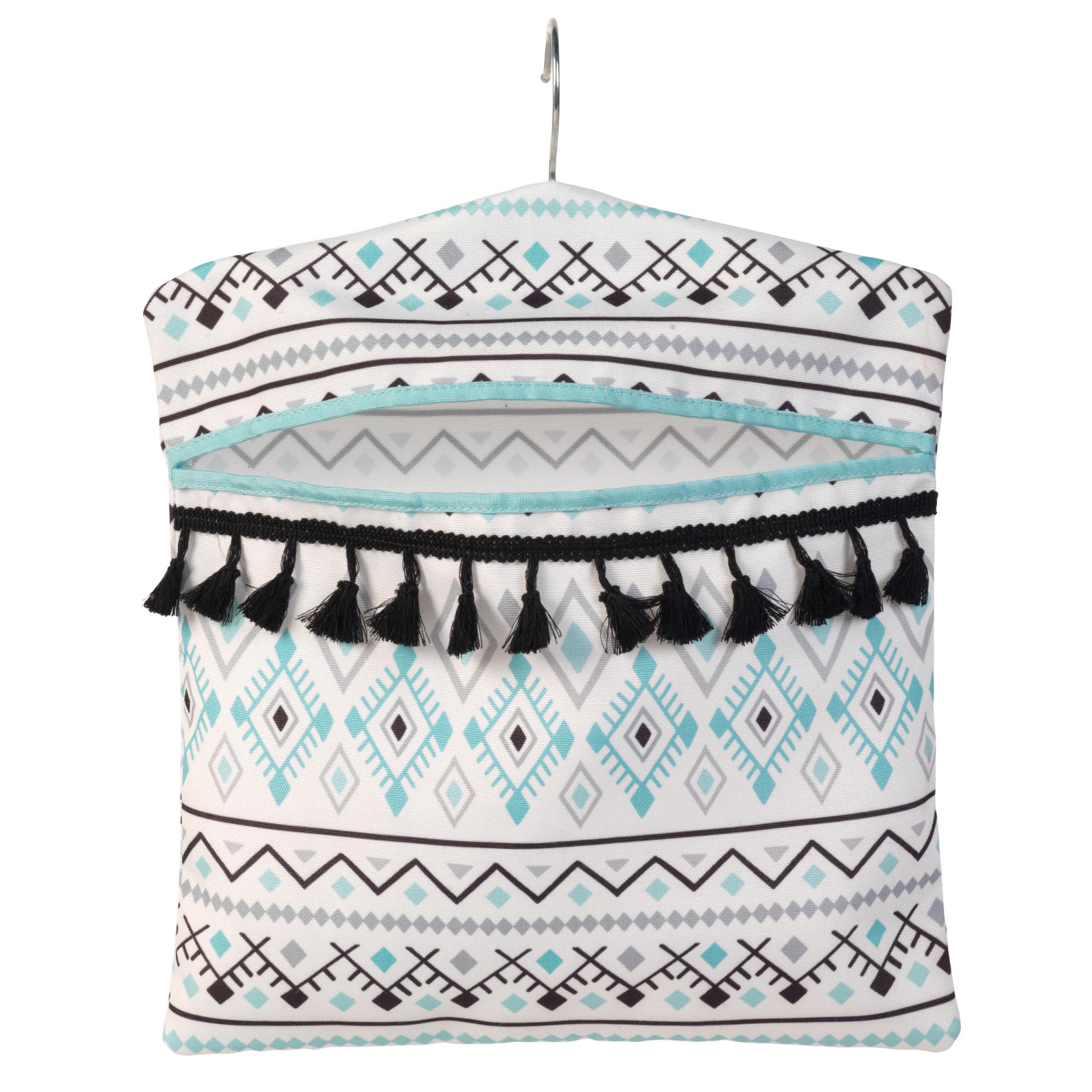 Beldray Aztec Peg Bag – Washing Line Hanger, Pegs Storage Sack, Holds Up To 50 Pegs, Clothespin Holder Pouch, Reusable Hanging Bag For Laundry Lines, Multicoloured Retro Pattern
