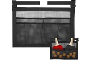 Ping Pong Paddle Storage Bag with Mesh Storage Bag, Simple Black Ping Pong Accessories for Balls & Paddles, Sports Holder Sup