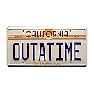Back to the Future | DeLorean | OUTATIME | Metal Stamped Vanity Prop License Plate