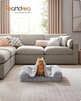 Feandrea Waterproof Dog Blanket Long Plush 73 x 63 cm Grey Ombré S view 2