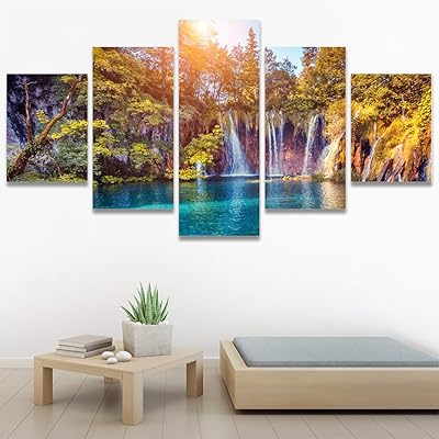 SIGNWIN 5 Panel Canvas Wall Art Modern Art...