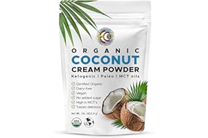 Earth Circle Organics - Organic Coconut Cream | Milk Powder, Perfect Keto Coffee Creamer - High in MCT Oil, Vegan, No Added S