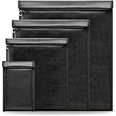 OFASIZEN Faraday Bags, Anti-Tracking Faraday Cage, Set of 4 Sizes for Laptops, Tablets, Phones and Car Keys, RFID Signal Blocker Pouch, Fireproof & Waterproof (Black)