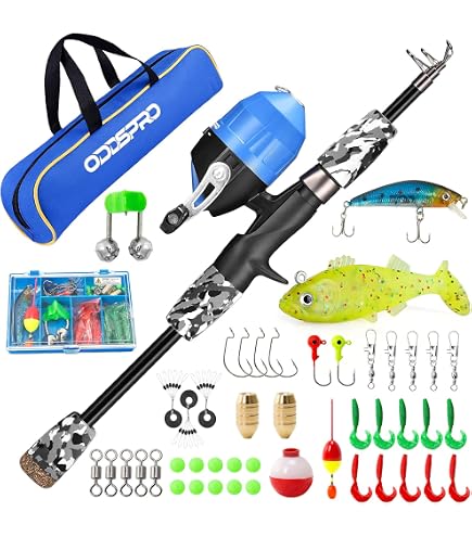 braid kids fishing pole Amazon.com: WIDDEN - Portable Telescopic Fishing Rod Set with Spincast Reel, Net, Bucket and Tackle Box - Patriotic American Flag Fishing Gear for Boys Girls Youth 41.5cm x 12cm x accurate Baitcaster Ice Fishing Rod Color:403 Ayu