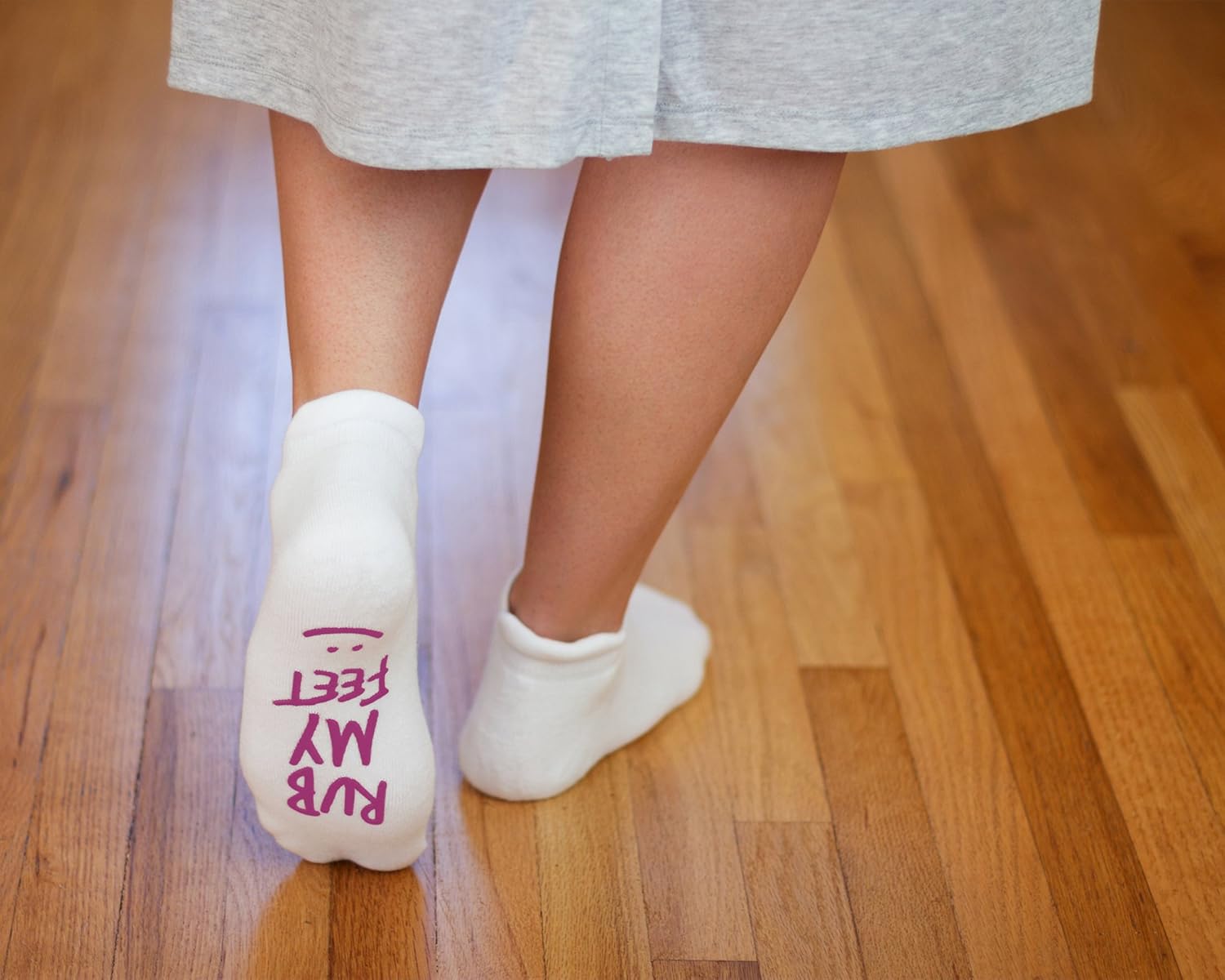 Kindred Bravely Labor and Delivery Inspirational Fun Non Skid Push Socks for Maternity -"Rub My Feet" at  Women’s Clothing store