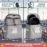 Bramble XL Stroller Bag Grey for Airplane Travel Twin Pram Bag 120x60x38cm view 3
