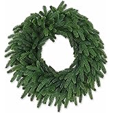 Christmas Wreaths Outdoor Realistic 24 Inch Large Artificial Winter Greenery Pine Cedar Wreaths for Windows Xmas Holiday Home Table Mantle Yard Staircase Wall Door Porch Hanging Decor Outdoor Indoor