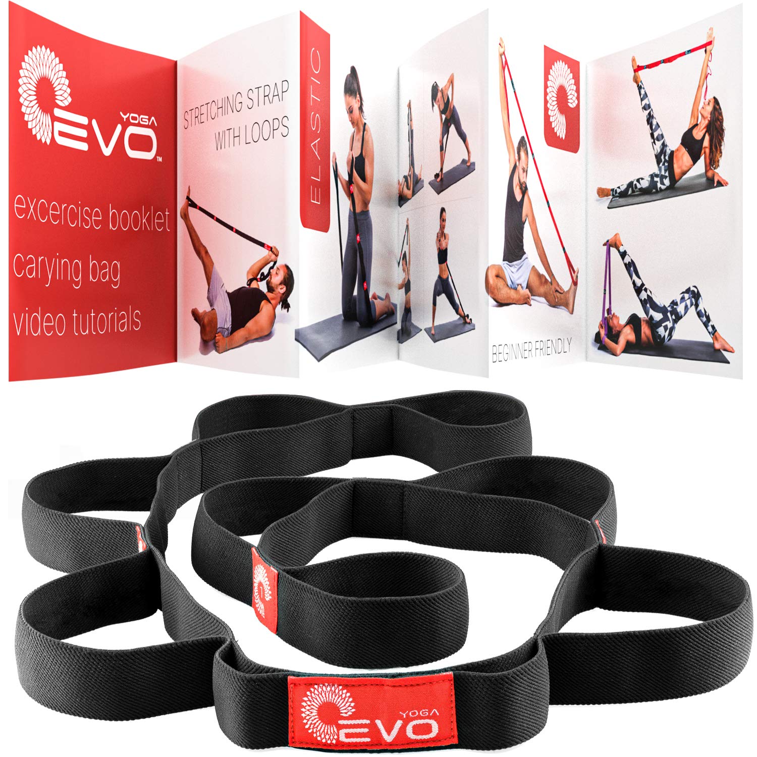 Stretch Band With Loops For Physical Therapy Yoga Exercises
