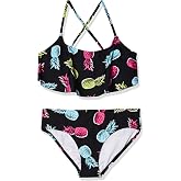 Kanu Surf Girls' Karlie Flounce Bikini Beach Sport 2 Piece Swimsuit