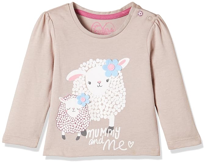 Baby Girls Animal Print Regular Fit T-Shirt